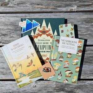 Camping Books Set w/sticker, pin, and bookmark